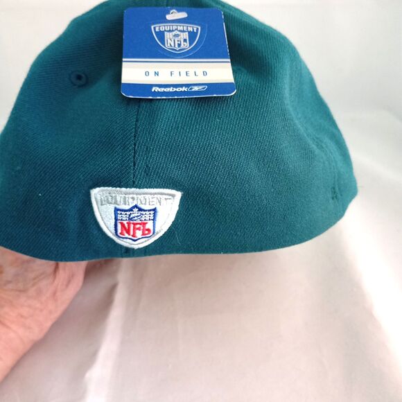 NFL Reebok Philadelphia Eagles Flex Fit Fitted Hat Cap M/L Football Gear 6 Panel - Picture 3 of 7